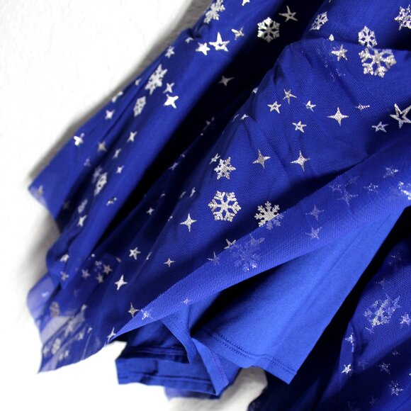 BlackMilk sz M Christmas Star Blue Mini Handkerchief Dress Limited sold out NWT - Picture 5 of 15